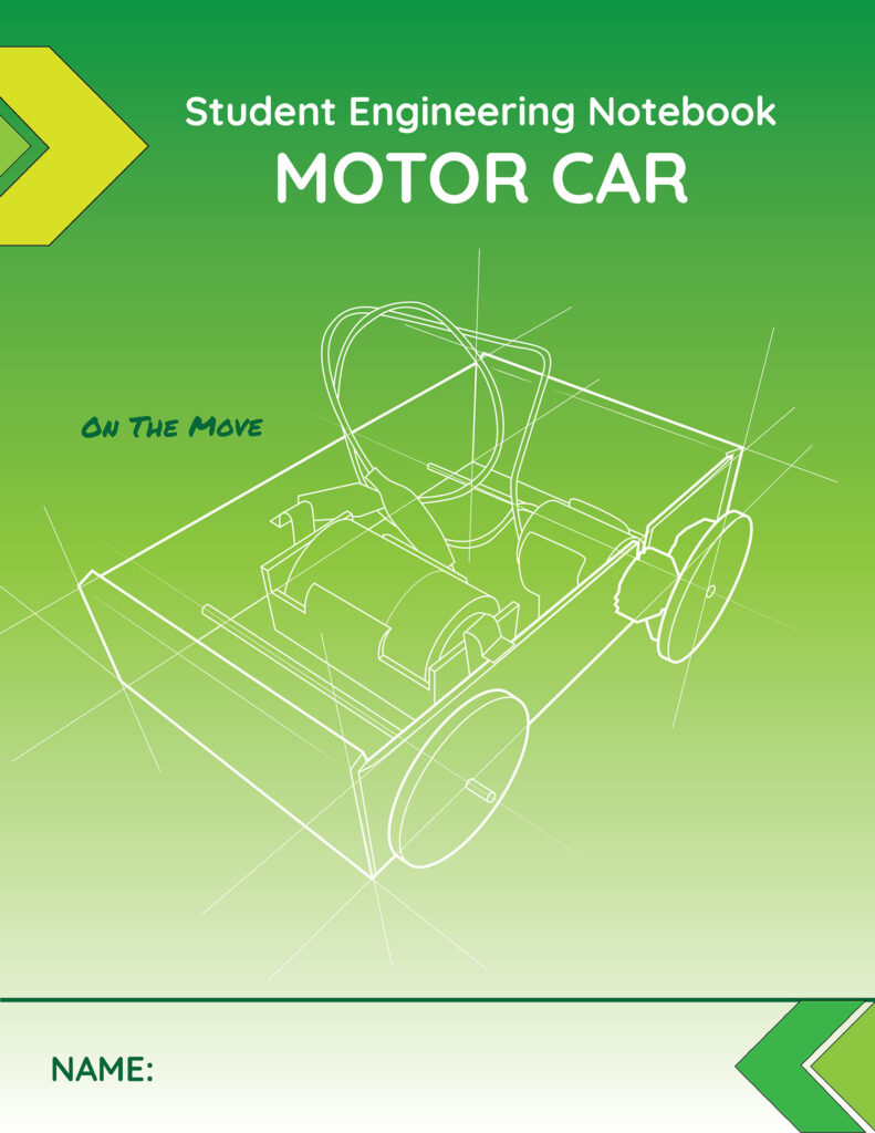 Motor Car —  | Student Engineering Notebook Cover Motor Car — On The Move | Student Engineering Notebook Cover