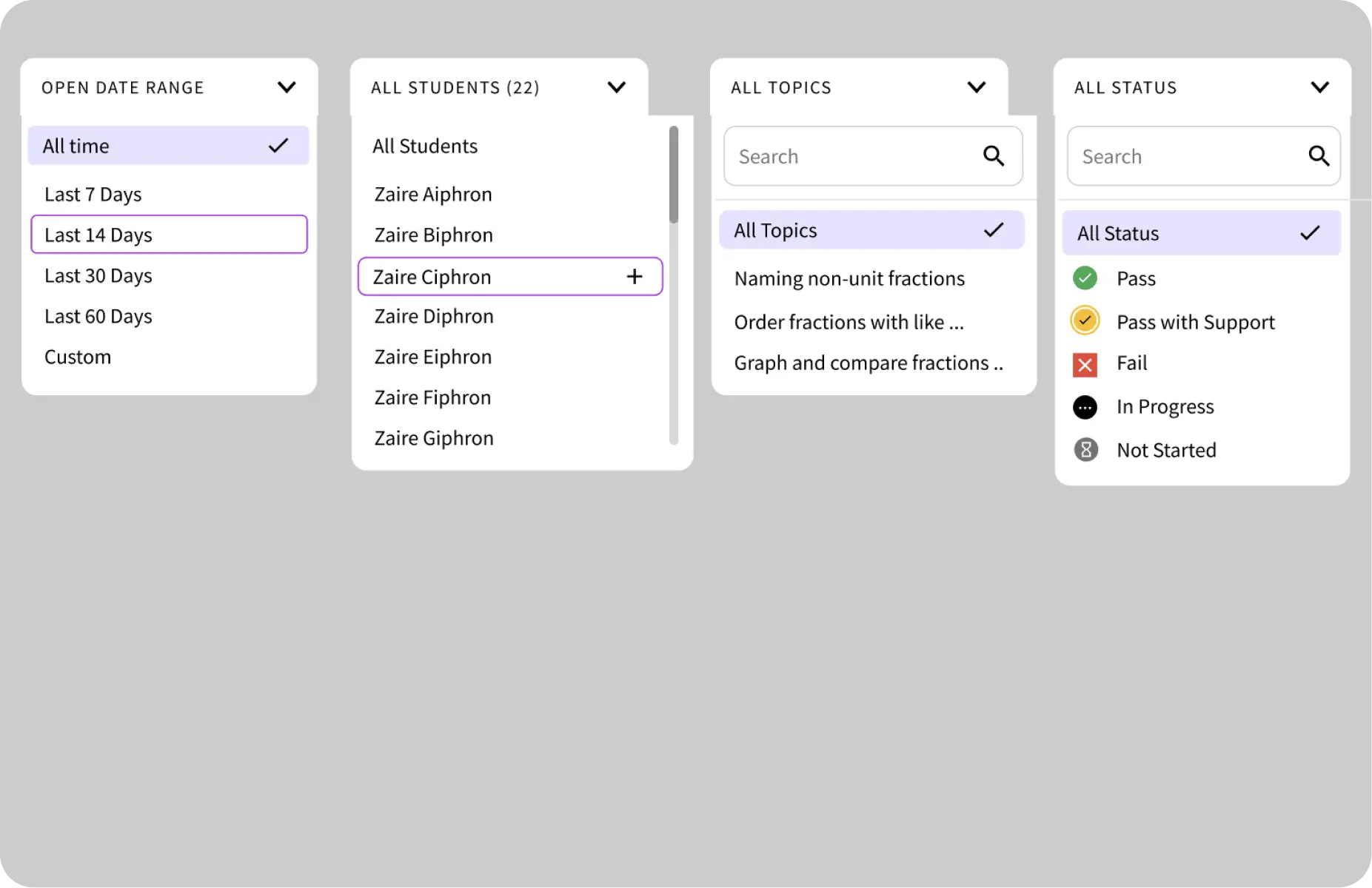 Report Filtering — Report Filtering