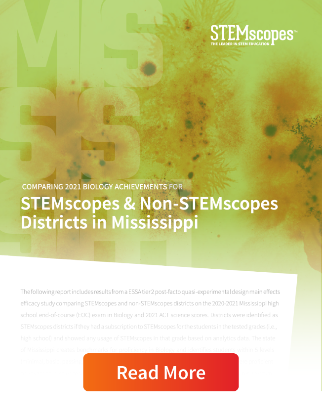 STEMscopes and Non-STEMscopes Districts in Mississippi Cover